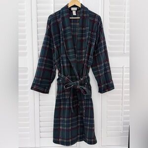 Christian Dior Robe de Chambre Green Plaid Bathrobe